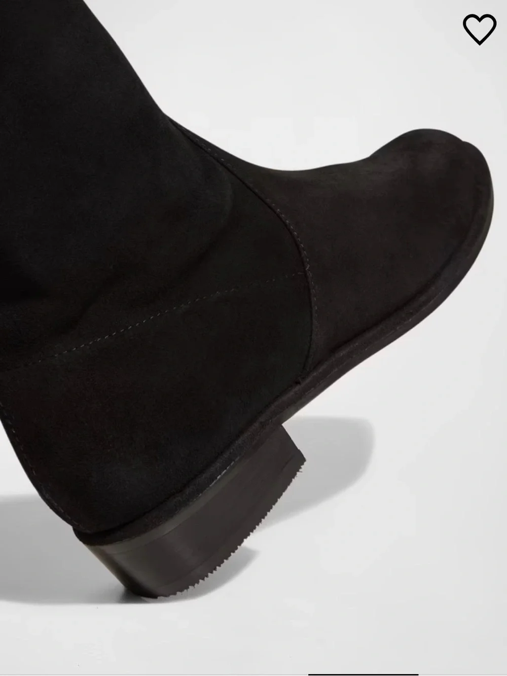 Stuart Weitzman Lowland Black Suede Over the knee boot